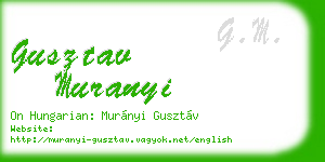 gusztav muranyi business card
