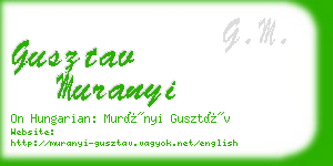 gusztav muranyi business card